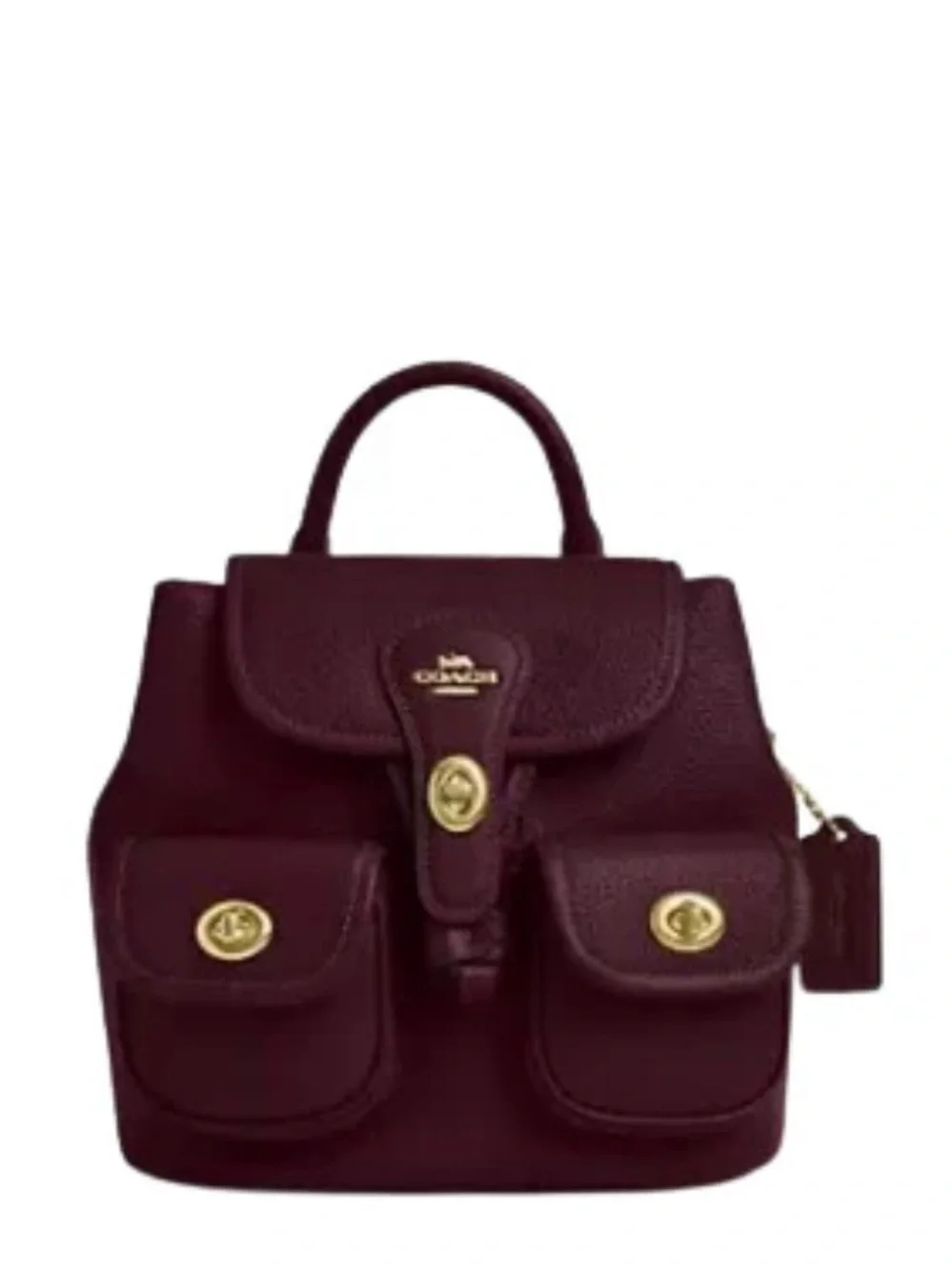 Coach Hadley Leather Backpack in Burgundy - Picture 1 of 4